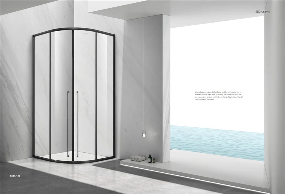 Long Handle Fan-Shaped/ Sector Sliding Door Shower Room