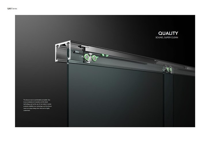 Two Stainless Steel Sliding Shower Doors With One Shower Room